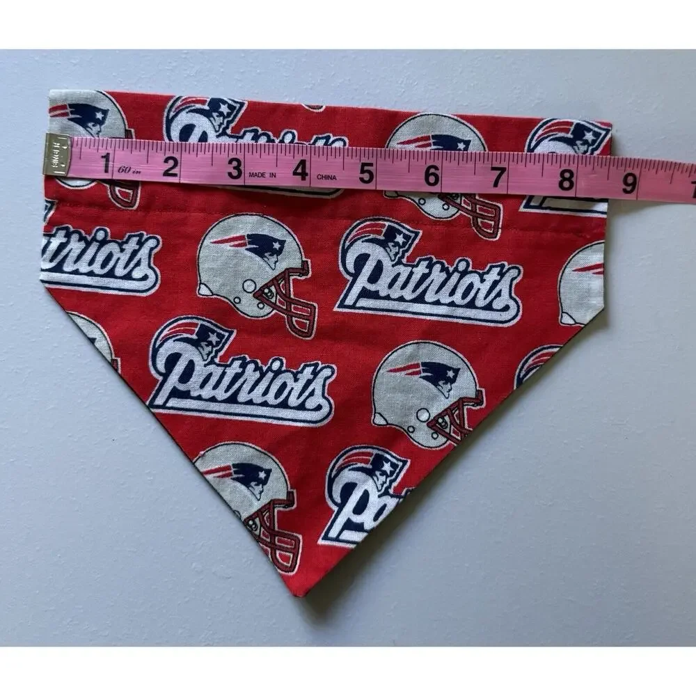 Pet bandana New England Patriots NFL Football Over Collar Handmade
